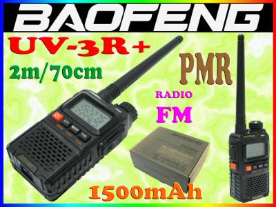 RADIOTELEFON BAOFENG UV-3R PLUS VHF UHF  +RADIO FM