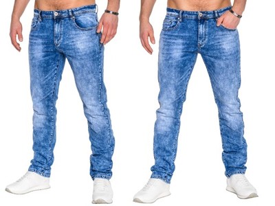 Hit spodnie jeansy męskie slim OMBRE P490 jeans 32
