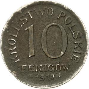 10 PF 1917 ROK KRÓLESTWO POLSKIE st.3+