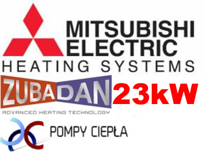 Pompa Ciepła Mitsubishi Zubadan 23kW Najlepsze COP