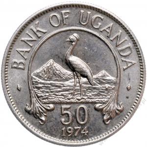 340.UGANDA  - 50 CENTS - 1974