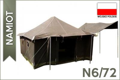 Namiot wojskowy turystyczny N6/72 6 osobowy NOWY - 5922758737 - oficjalne  archiwum Allegro