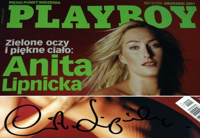 AUTOGRAF Anita Lipnicka na okładce Playboy 2001/12
