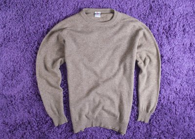Męski wełniany sweter WALBUSCH brązowy - XL / XXL