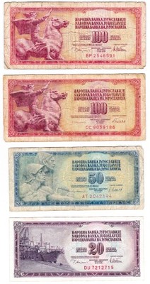 12 banknotów  Jugosławia, Rosja, Rumunia, NRD