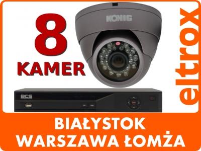 ZESTAW MONITORING REJESTRATOR 8 KAMER  CCTV Z277