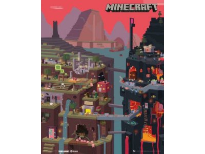 MineCraft Świat World - plakat 40x50 cm
