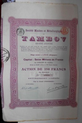 # CARSKA ROSJA KOPALNIE HUTY TAMBOV # 1899 ROK #
