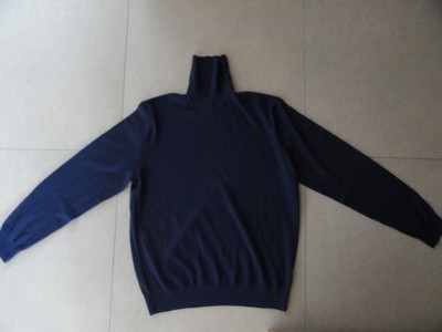 Sweter golf ASOS XL 42 44 wełna szafirowy