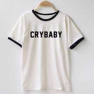 Bluzka Koszulka T-shirt Cry baby tumblr L - 6312162936 - oficjalne archiwum  Allegro