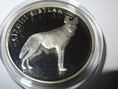 Turcja, 2005, 20 lira, Hiena, srebro