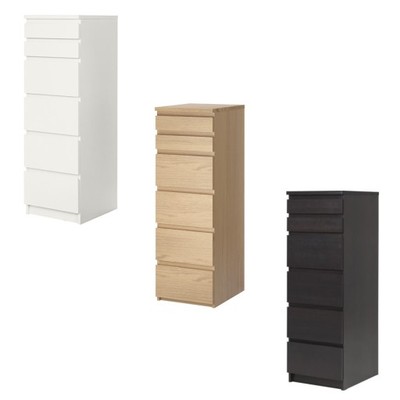 IKEA komoda 6 szuflad z lustrem MALM, 3 kolory - 6792182579 - oficjalne  archiwum Allegro