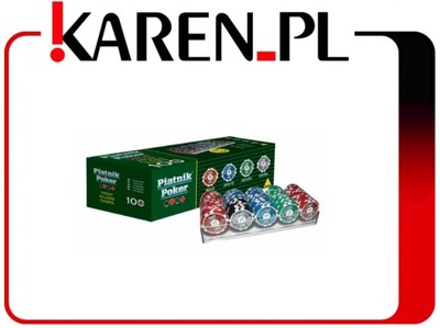 Piatnik Poker 100 żetonów do gry w pokera
