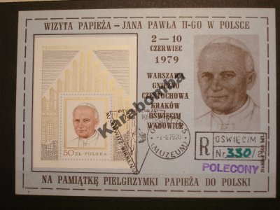 Papież Jan Paweł II w Polsce 1979 UNIKAT - Blue