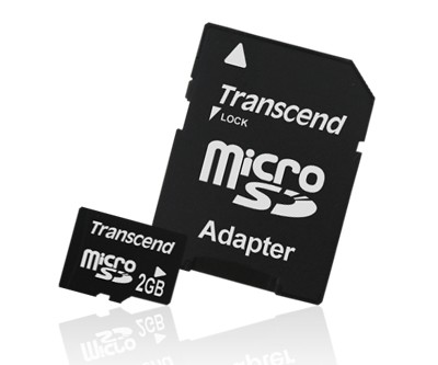 TRANSCEND microSD 2GB + adapter