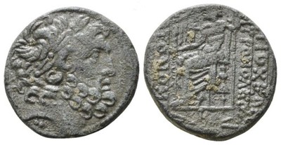 Bronze, Zeus, Antiochia, Seleucja Pieria, 90-89 BC