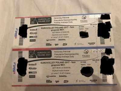 Bilety Eurovolley 2017 Kraków RUS-BGR&amp;SLO-ESP