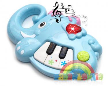 pianinko dla najmłodszych niebieski słonik 18M+