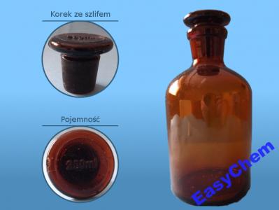 Butelka z korkiem szklana 250 ml Oranż w/sz FV