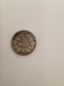 moneta 1/2 marka 1916r