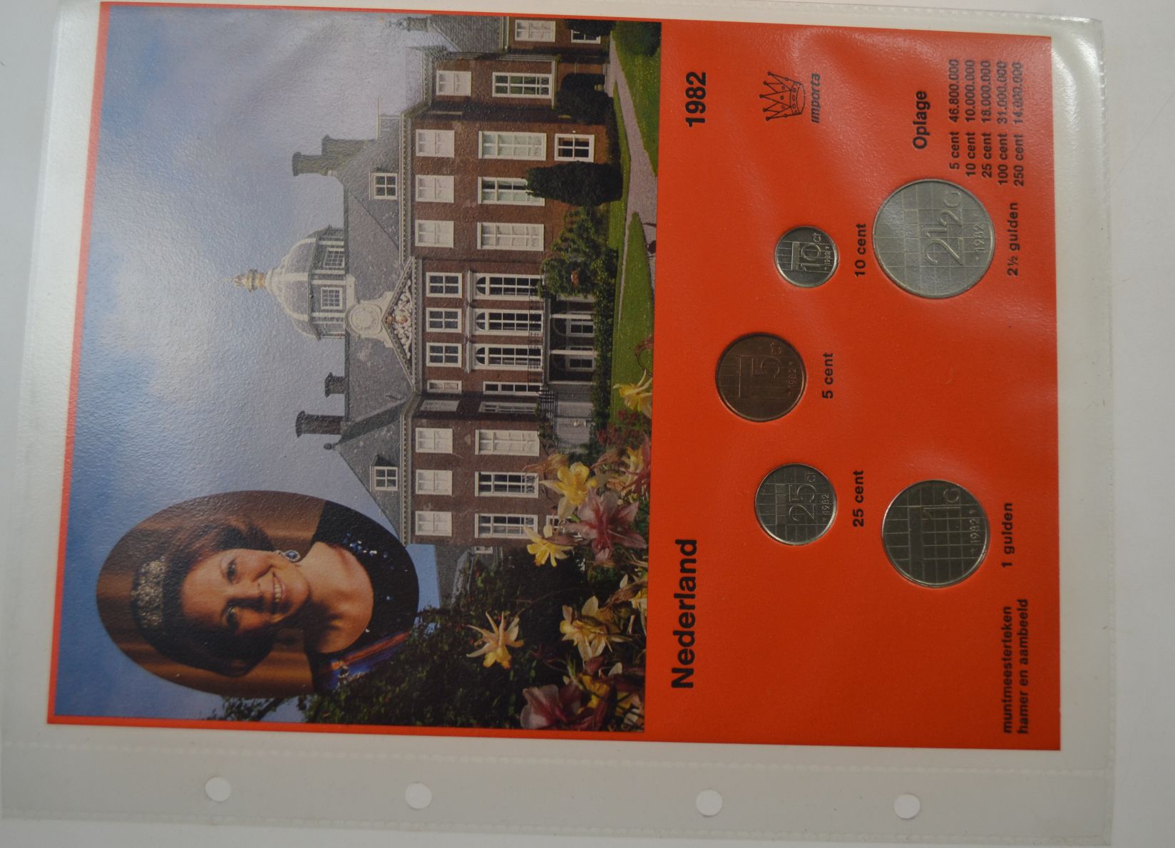 Holandia 1982 zestaw - 5 monet od 1zł BCM