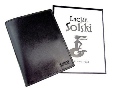 Lucjan Solski PREMIUM RFID Portfel męski 001 czar. - 6572111756 - oficjalne  archiwum Allegro