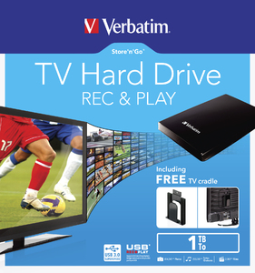 Verbatim Store 'n' Go TV Hard Drive USB 3.0 1TB