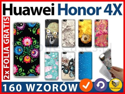 Etui silikonowe do Huawei Honor 4X + 2x FOLIA - 5394123415 - oficjalne  archiwum Allegro
