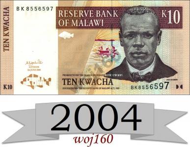 MALAWI - 10 Kwacha 2004 - UNC z paczki