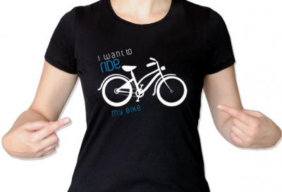 koszulka z nadrukiem dla rowerzystów rower, damska - 4822618824 - oficjalne  archiwum Allegro