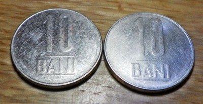 Rumunia: Dwie monety 10 bani; 2007 i 2008