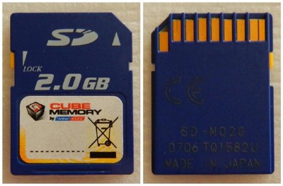 SD 2 GB -- CUBE MEMORY -- MADE IN JAPAN --