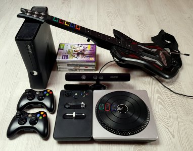 Xbox 360 250gb+Kinect+Guitar Hero+Dj Hero+2pad RGH - 6543428252 - oficjalne  archiwum Allegro
