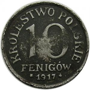 10 FENIGÓW 1917 ROK KRÓLESTWO POLSKIE