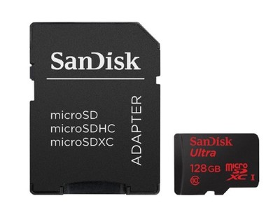 SANDISK Ultra microSDXC 128GB 80MB/s + Adapter SD