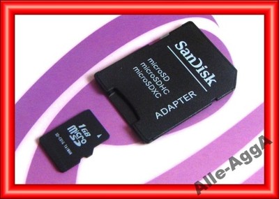 KARTA PAMIĘCI microSD 1GB micro SD 1 GB + ADAPTER