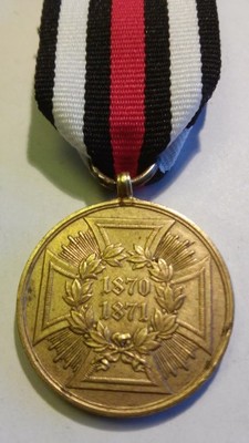 PRUSY - Medal za wojnę 1870/1871 NAPIS NA RANCIE !