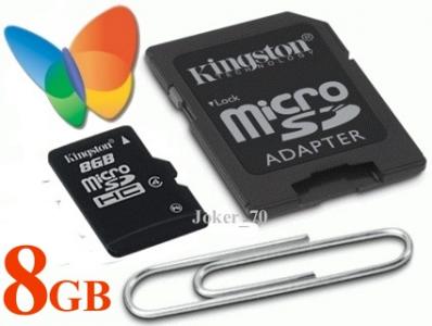 SALON KINGSTON Karta Pamięci micro SD 8GB +ADAPTER - 5386945841 - oficjalne  archiwum Allegro