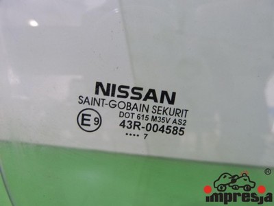 Szyba drzwiowa przód prawa Nissan Tiida 1,6 04-12