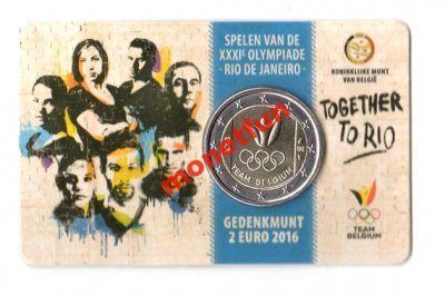 2 euro okol. Belgia 2016 Igrzyska w Rio - monetfun