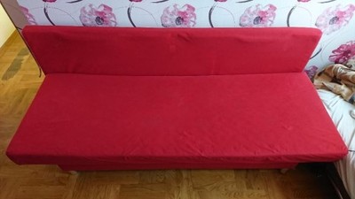 łóżko sofa kanapa black red white
