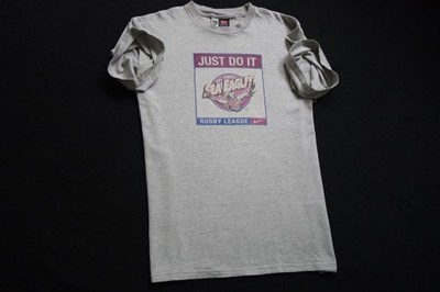 NIKE NRL RUGBY koszulka szara nadruk t-shirt___M/L