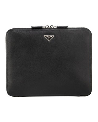 PRADA Black Saffiano iPad Case Leather Skóra Etui - 6602322475 - oficjalne  archiwum Allegro