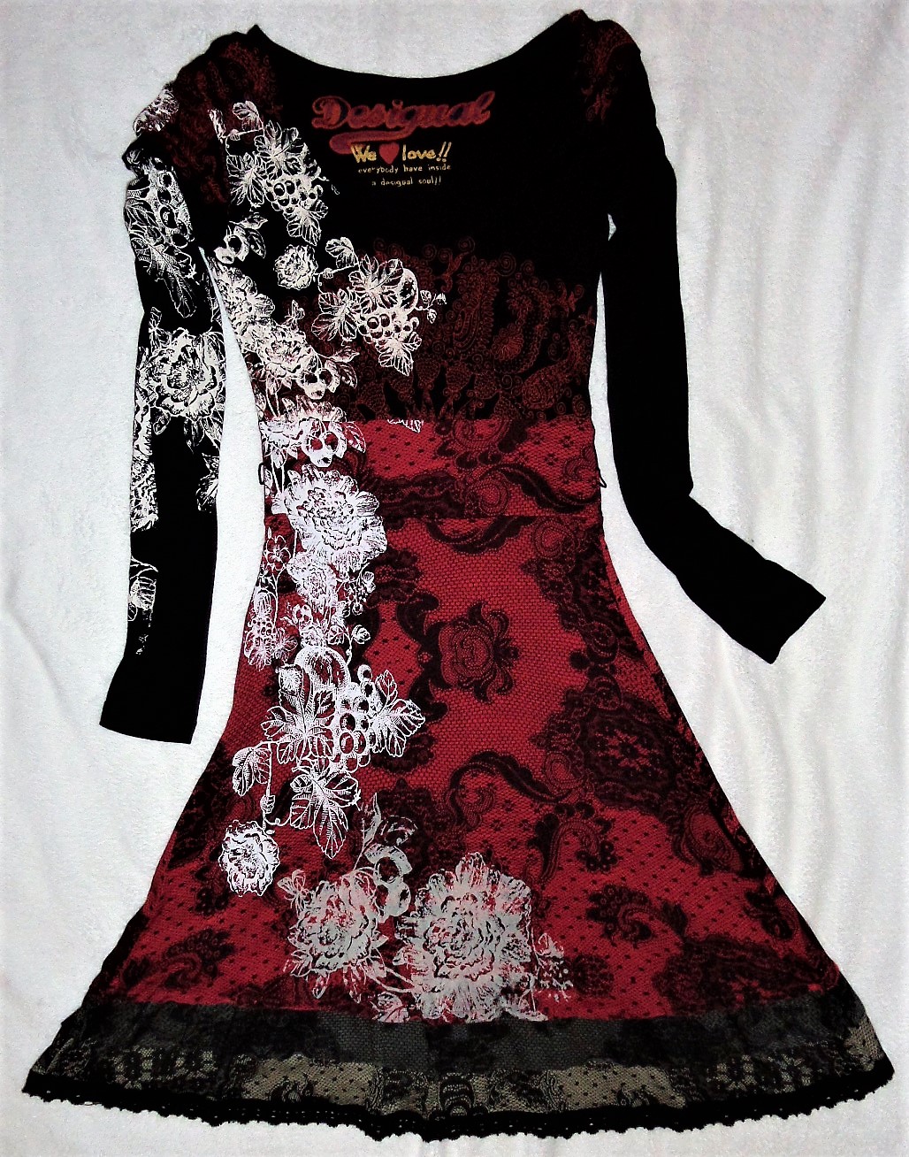 DESIGUAL-LANORIA-Przepiękna sukienka z dżerseju-XS
