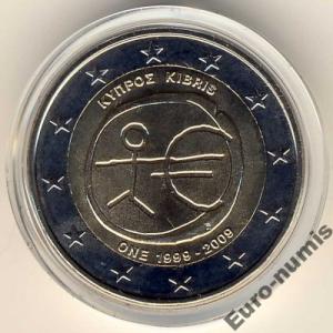 2009 -Cypr 2 euro -10 lat uni Europejskiej.