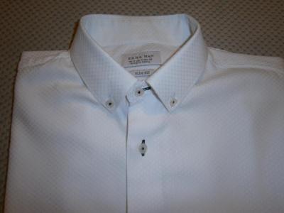 Koszula ZARA M Slim Fit (biała - ładny wzór)
