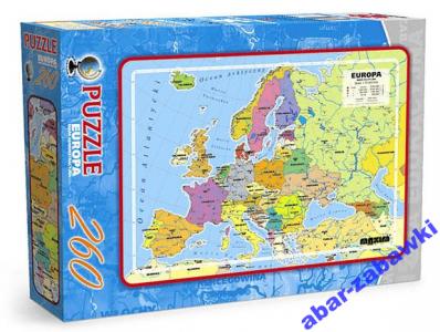 Maxim puzzle 260 el.mapa Europy - 3501399767 - oficjalne archiwum Allegro