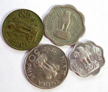 Indie, LOT monet 4 szt, 1957 - 1968
