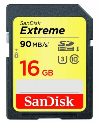 Karta SanDisk Extreme SDHC 16GB 90MB/s UHS-I U3