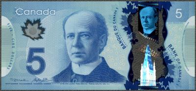 Kanada - 5 dolarów 2013 * kosmos * polimer nowy !
